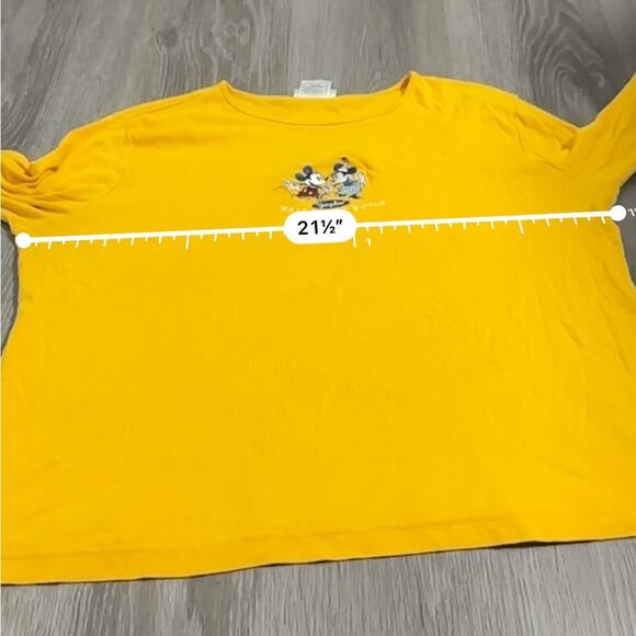 Vintage 90s Disney World Mickey & Minnie Mouse Embroidered Long Sleeve Shirt L - Picture 7 of 8